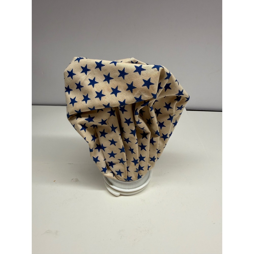 Vintage Style Blue Star Print Reusable Ice Bag Cold Pack Screw Top Lid Tan